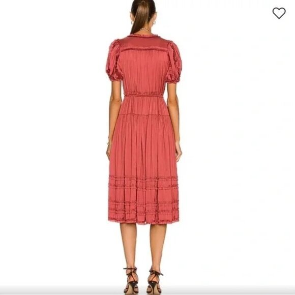 Ulla Johnson Rose Tiered Ruffle Midi Dress size 4 Womens Retails ($658) - Picture 3 of 11